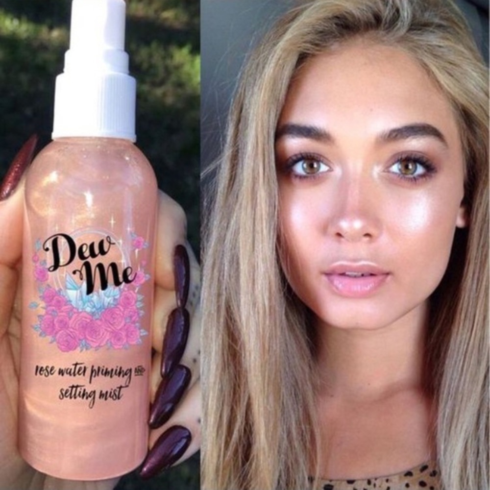 Rose water setting spray // rose gold